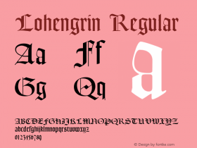 Lohengrin Converted from e:\_downl~1\fonts\_\LOHENGRI.TF1 by ALLTYPE图片样张