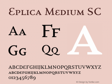 Eplica Medium SC 001.000 Font Sample