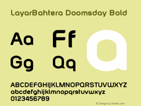 LayarBahtera Doomsday Bold Version 0.00 May 13, 2010 Font Sample