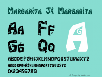 Margarita JI Margarita 2001; 1.0, initial release Font Sample