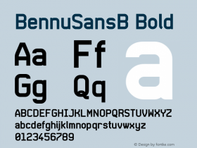 BennuSansB Bold Fontographer 4.7 12/9/11 FG4M­0000002045图片样张