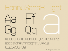 BennuSansB Light Fontographer 4.7 12/9/11 FG4M­0000002045图片样张