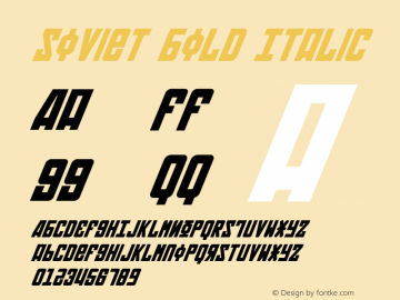 Soviet Bold Italic 2 Font Sample