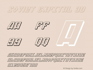 Soviet ExpItal 3D 2 Font Sample