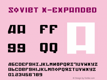 Soviet X-Expanded 2 Font Sample