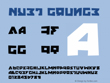 Nyet Grunge 1 Font Sample