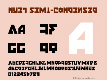 Nyet Semi-Condensed 1 Font Sample