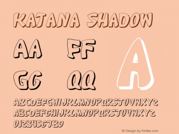 Katana Shadow 2 Font Sample