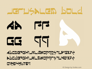 Jerusalem Bold 2 Font Sample
