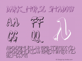 Dark Horse Shadow 1 Font Sample