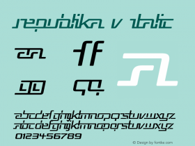 Republika V Italic Version 1.0; 2000;图片样张