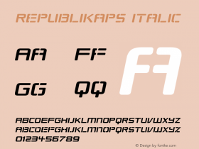 Republikaps Italic Version 1.0; 2000;图片样张