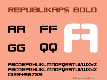 Republikaps Bold Version 1.0; 2000; initial release Font Sample