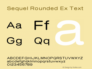 Sequel Rounded Ex Text Version 1.000图片样张