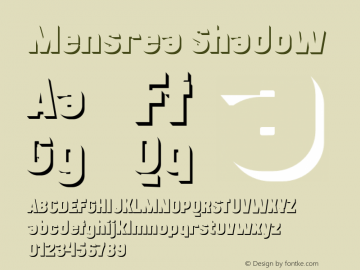 Mensrea-Shadow Version 1.000 Font Sample