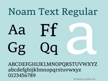 Noam Text Version 1.001;PS 1.0;hotconv 16.6.51;makeotf.lib2.5.65220 Font Sample