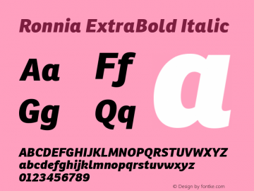 Ronnia Eb Italic Version 1.001图片样张