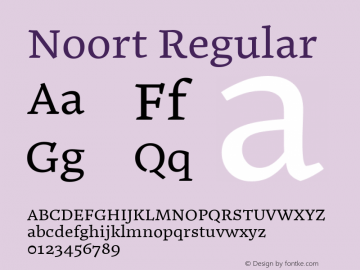 Noort Version 1.001;PS 1.0;hotconv 16.6.51;makeotf.lib2.5.65220 Font Sample