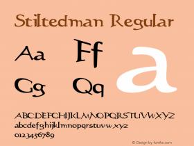 Stiltedman Regular 29/10/98图片样张