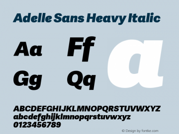 Adelle Sans Hv Italic Version 2.000图片样张