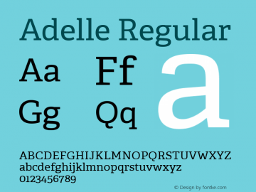 Adelle-Regular Version 2.000 Font Sample