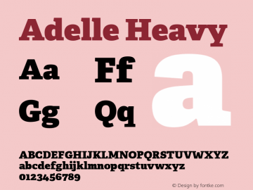 Adelle-Heavy Version 2.000 Font Sample