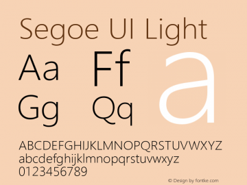 Segoe UI Light Version 5.00图片样张