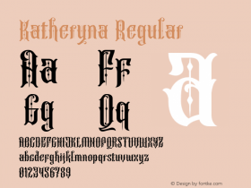 Katheryna-Regular Version 1.000 Font Sample