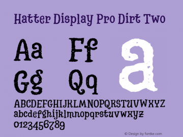 Hatter Display Pro Dirt Two Version 1.000;PS 001.000;hotconv 1.0.88;makeotf.lib2.5.64775图片样张