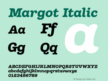 Margot-Italic 1.000;com.myfonts.schizotype.margot.italic.wfkit2.3Ua6 Font Sample