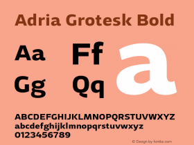 AdriaGrotesk-Bold Version 1.001 Font Sample