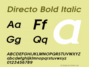 Directo-BoldItalic Version 2.010;com.myfonts.green-type.directo.bold-italic.wfkit2.3URc Font Sample