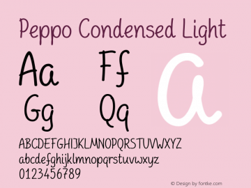 Peppo-CondensedLight Version 1.000图片样张
