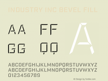 Industry Inc Bevel Fill Version 1.001; Fonts for Free; vk.com/fontsforfree图片样张