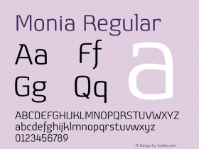 Monia Version 2.001; Fonts for Free; vk.com/fontsforfree图片样张