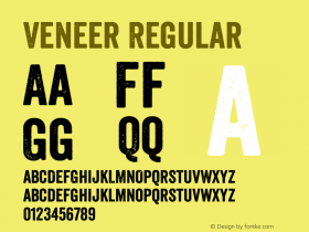 Veneer Version 1.001; Fonts for Free; vk.com/fontsforfree Font Sample