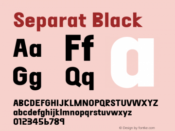 Separat Black Version 1.001 Font Sample