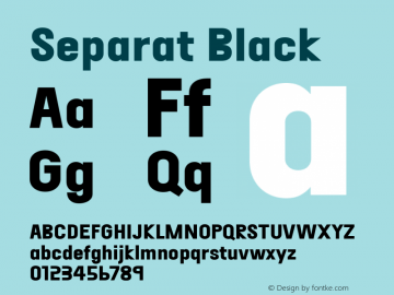 Separat Black Version 1.1 Font Sample