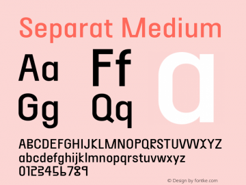 Separat Medium Version 1.001 Font Sample