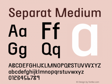 Separat Medium Version 1.1 Font Sample