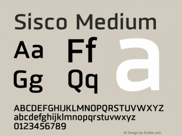 Sisco-Medium Version 1.000;com.myfonts.tipo-pepel.sisco.medium.wfkit2.46Rf图片样张