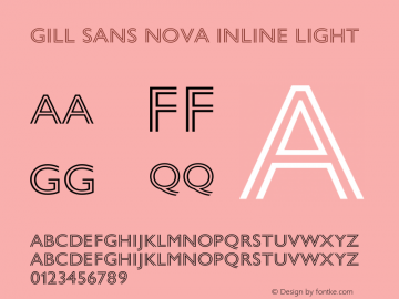 Gill Sans Nova Inline Light Version 1.00图片样张