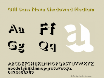 Gill Sans Nova Shadowed Medium Version 1.00图片样张