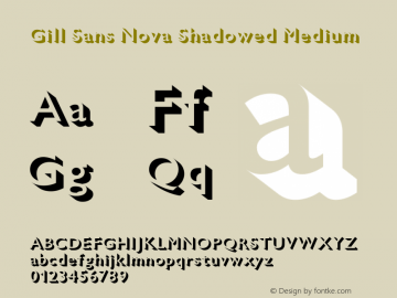 Gill Sans Nova Shadowed Medium Version 1.00 Font Sample