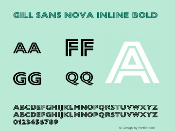 Gill Sans Nova Inline Bold Version 1.00图片样张