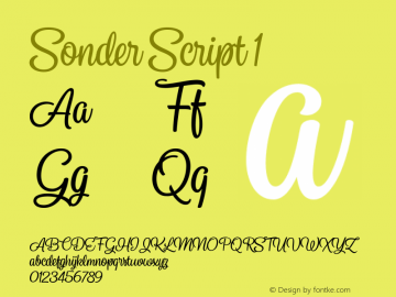 Sonder Script 1 Version 1.000图片样张