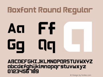 Boxfont Round Version 1.5; 2018图片样张