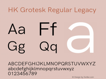 HK Grotesk Regular Legacy Version 2.022;PS 002.022;hotconv 1.0.88;makeotf.lib2.5.64775图片样张