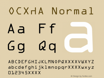 OCR_A Normal 1.0 Fri Oct 28 14:43:34 1994图片样张