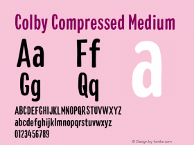 ColbyCompressed-Medium Version 1.000;PS 001.000;hotconv 1.0.88;makeotf.lib2.5.64775图片样张